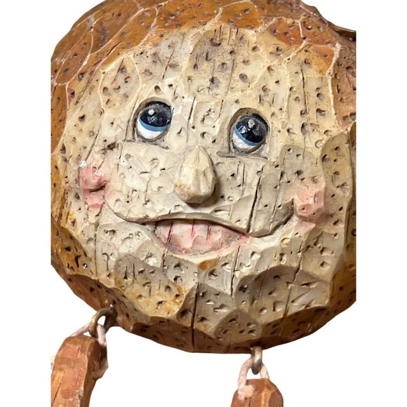 Handcrafted  Orange and Apple Shelf Sitter Lot Anthropomorphic Fruit - Picture 5 of 15